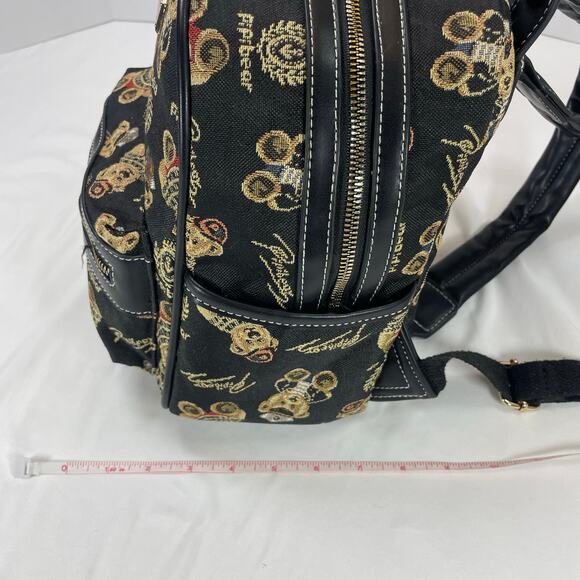 Pipibear Teddy Bear Tapestry Mini Backpack Black Gold Vintage Style Women’s main image 6